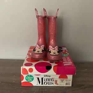 Minnie Mouse light up rain boots size 12.
